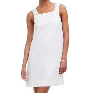 NWT, Size 00, Madewell Georgia Embroidered Mini Tank Dress in Linen Eyelet White